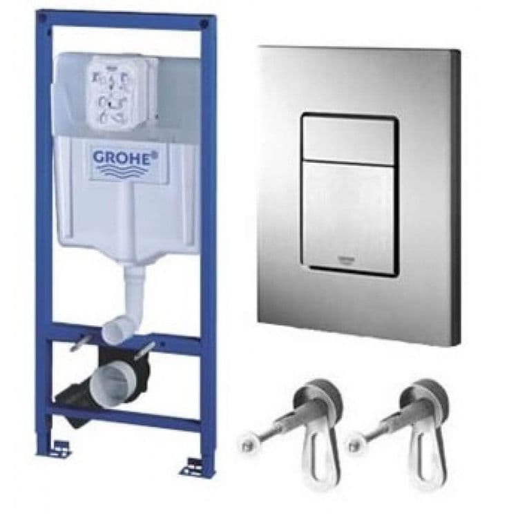 GROHE ugradni vodokotlić sa HROM KOCKA TIPKOM 38772001